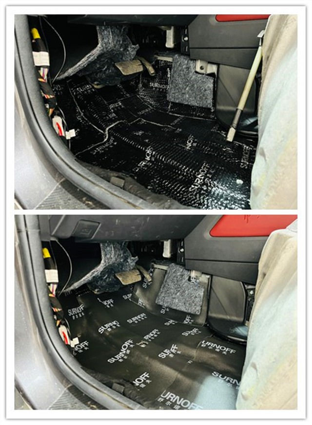 7.脚踏位使用SU200减震胶+SO450T隔音垫做双层隔音处理.jpg